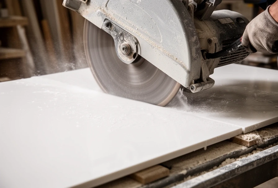 タイルカット作業